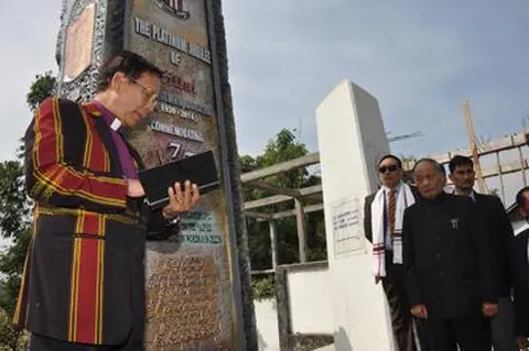 Dedication of Platinum Jubilee by Rev S Prim Vaiphei